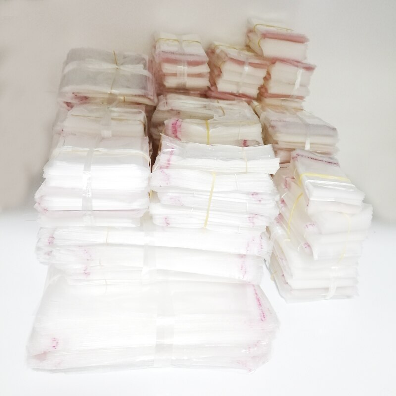 1000pcs Storage Bag Transparent Self Adhesive Seal Opp Bags Cellophane Bag Small Plastic Bags for Jewelry Packaging Pouch
