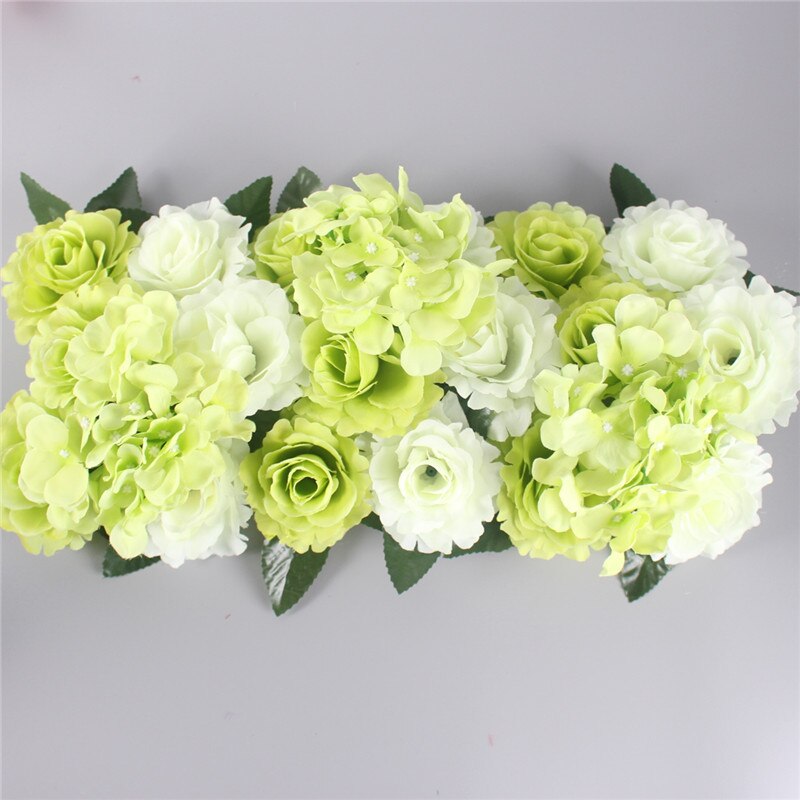 1 sæt kunstig blomst række gør det selv silke blomst bryllup bue vej bly alle forskellige typer dekoration til hjemmet hotel fest indretning diy: C
