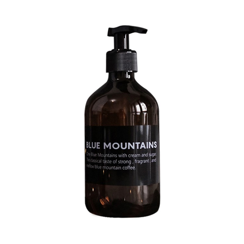 Botella de jabón de estilo nórdico para baño, botella rellenable de Gel de ducha marrón, para champú, acondicionador de pelo, lociones, dispensador de prensa, 300/500ml: C / 500 ml