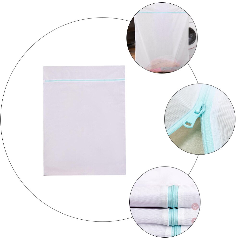1 Pc Curtain Bag Laundry Bag White Economical Mesh Net Washing Machine Bag Travel Organizer Clothes Organizer Storage Bag for Ho