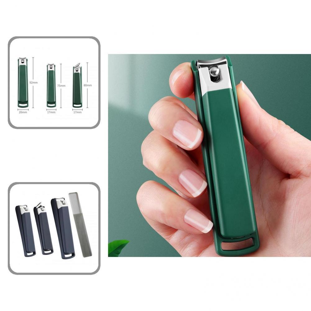 Effortless Clipping Washable Stainless Steel Fingernail Clippers Set with Nail File Manicure Tools