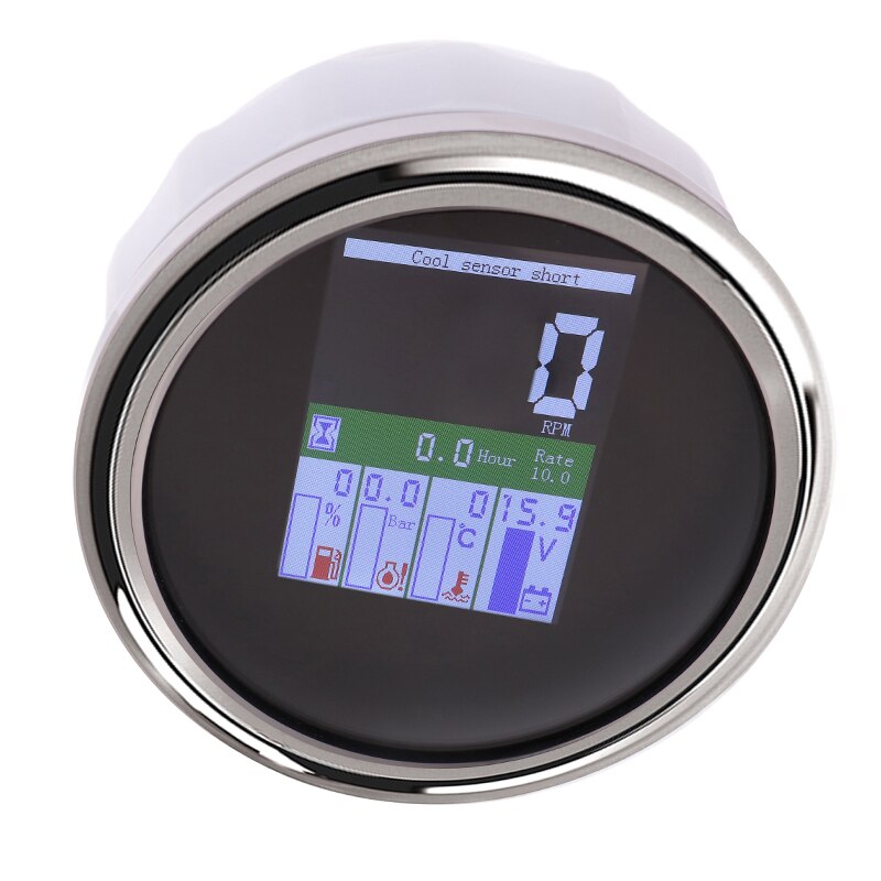 Boat Car Digital Tachometer TFT Screen 5 in 1 Multi-functional Gauge With Hours Fuel Level Water Temp Oil Pressure Meter Alarm