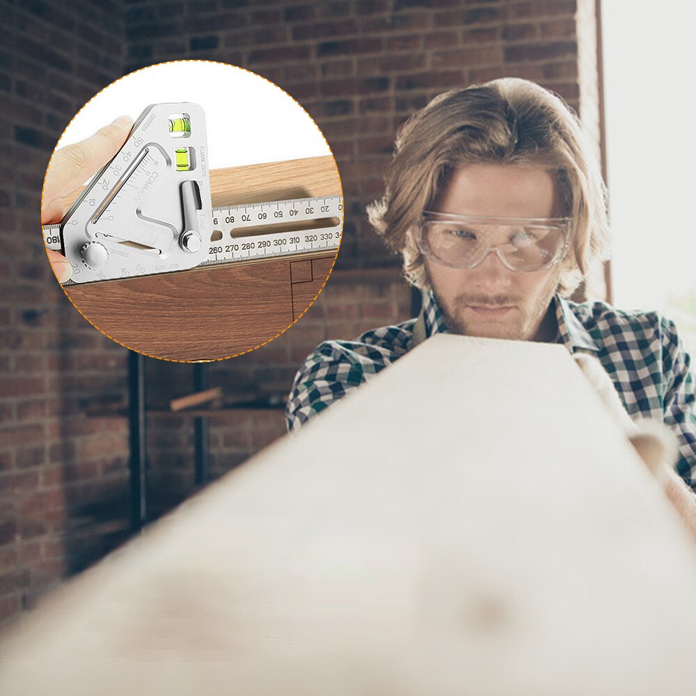 Triangular Ruler Woodworking Measuring Triangle Ruler Angle Tool Multifunctional Level Ruler Woodworking Triangle Ruler