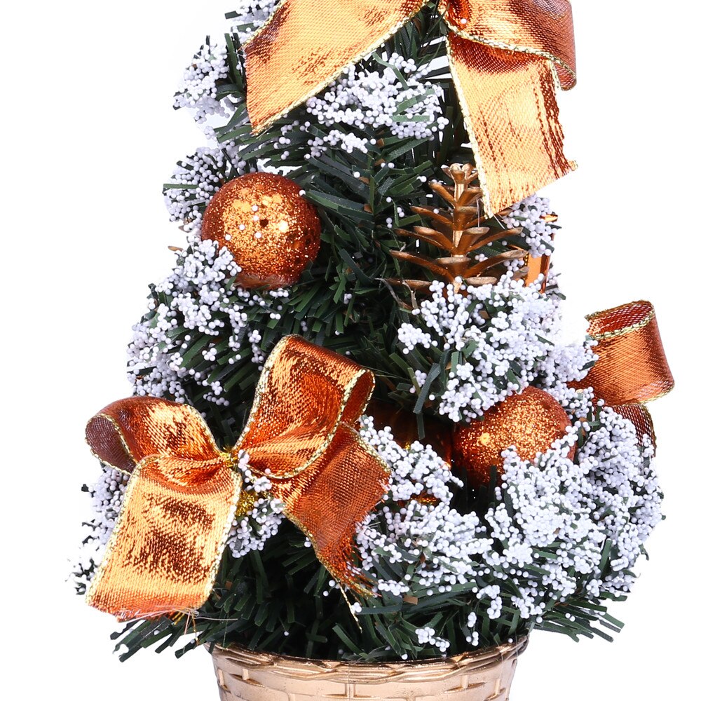 TK1 25cm Mini Christmas Decoration Tree Festival Desktop Decoration Small Tree Tree Festival Party Decoration for Home Year
