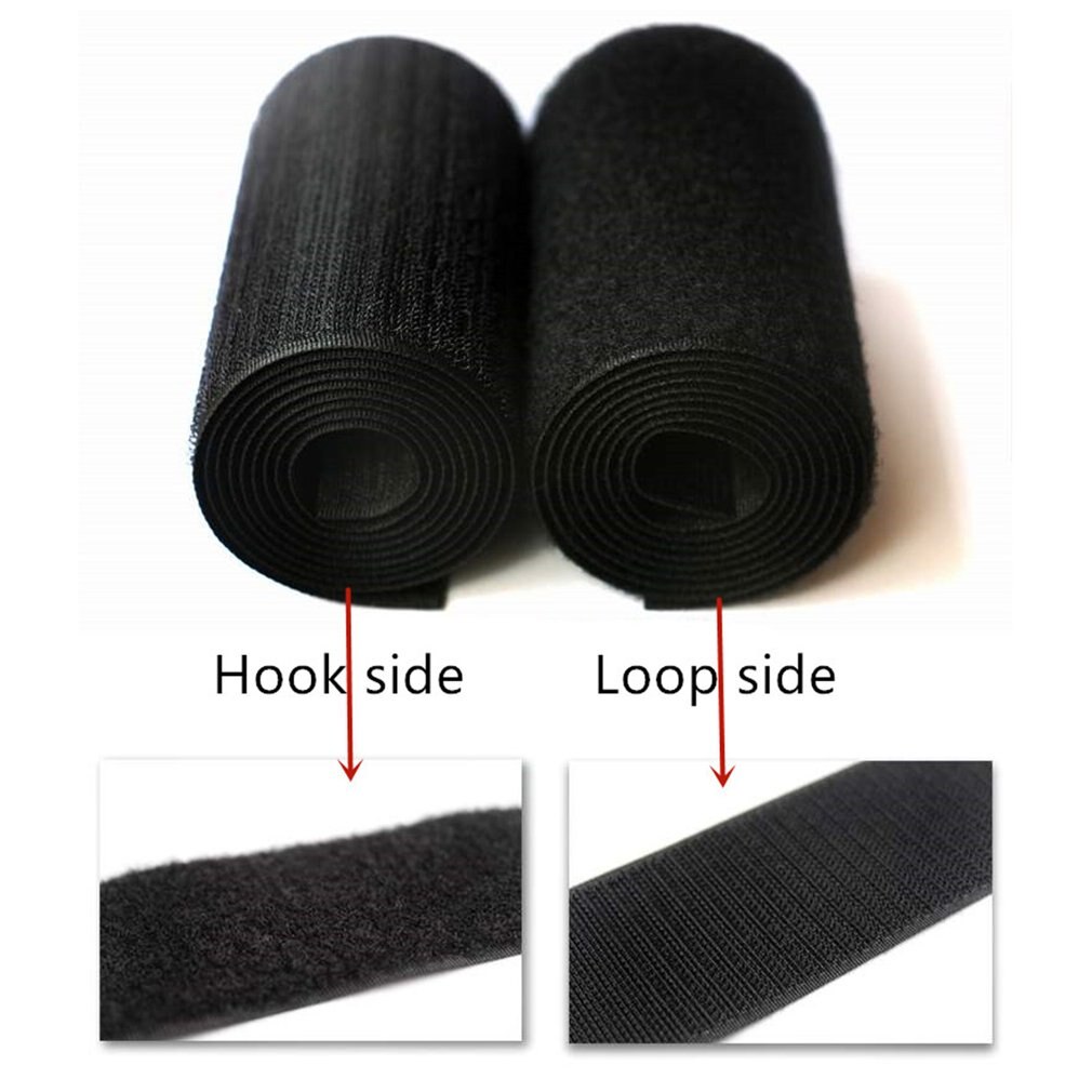 1M Sterke Zelfklevende Klittenbandsluiting Tape Nylon Sticker Klittenband Ronde Nylon Lijm Met Gue Stof Tape voor Naaien