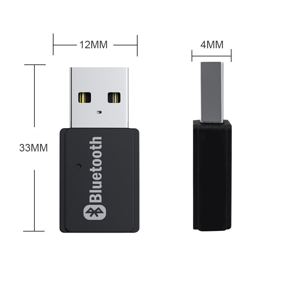 Bezprzewodowy przenośny adapter USB kompatybilny z Bluetooth 5.0 Dongle muzyka AUX stereofoniczny BT nadajnik audio robić komputera laptop mysz zestaw samochodowy