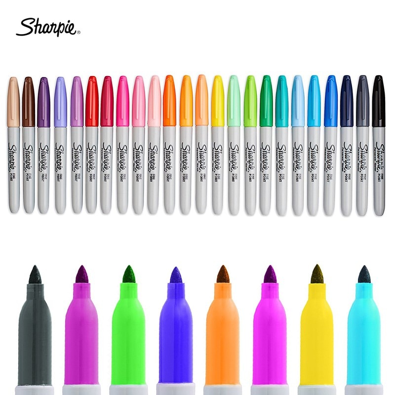 8/12/24 Pcs Set Sanford Sharpie Olie Marker Pennen Gekleurde Markers Art Pen Permanente Kleur Marker Pen Kantoorbenodigdheden 1Mm Nib