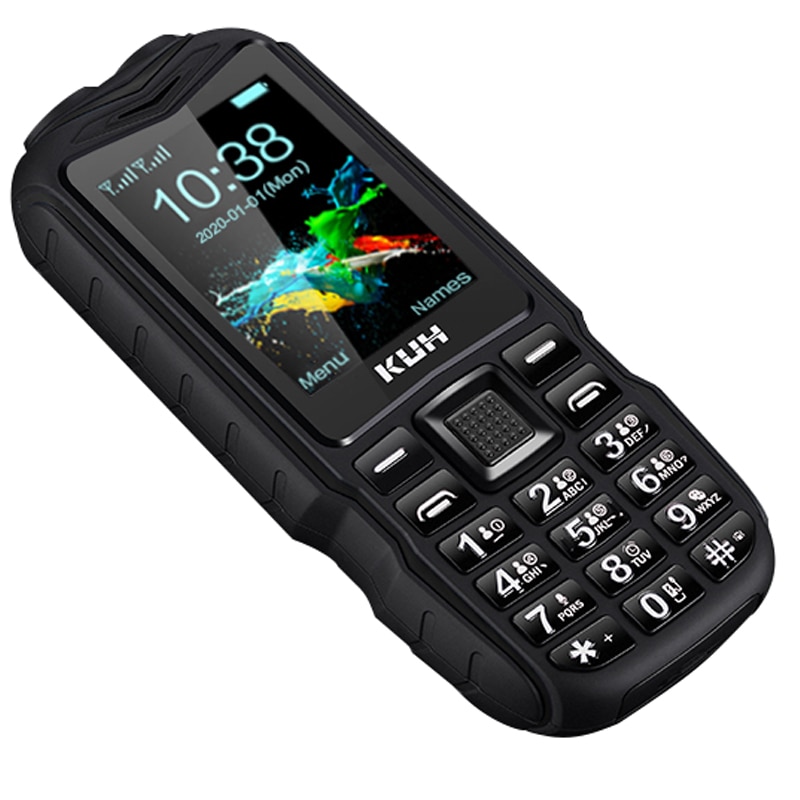 Russische Toetsenbord Fm Mobiele Telefoon 3800Mah Batterij Power Bank Dual Hoge Zaklamp Quick Dial Robuuste Dual Sim Mobiele Telefoons kuh T3