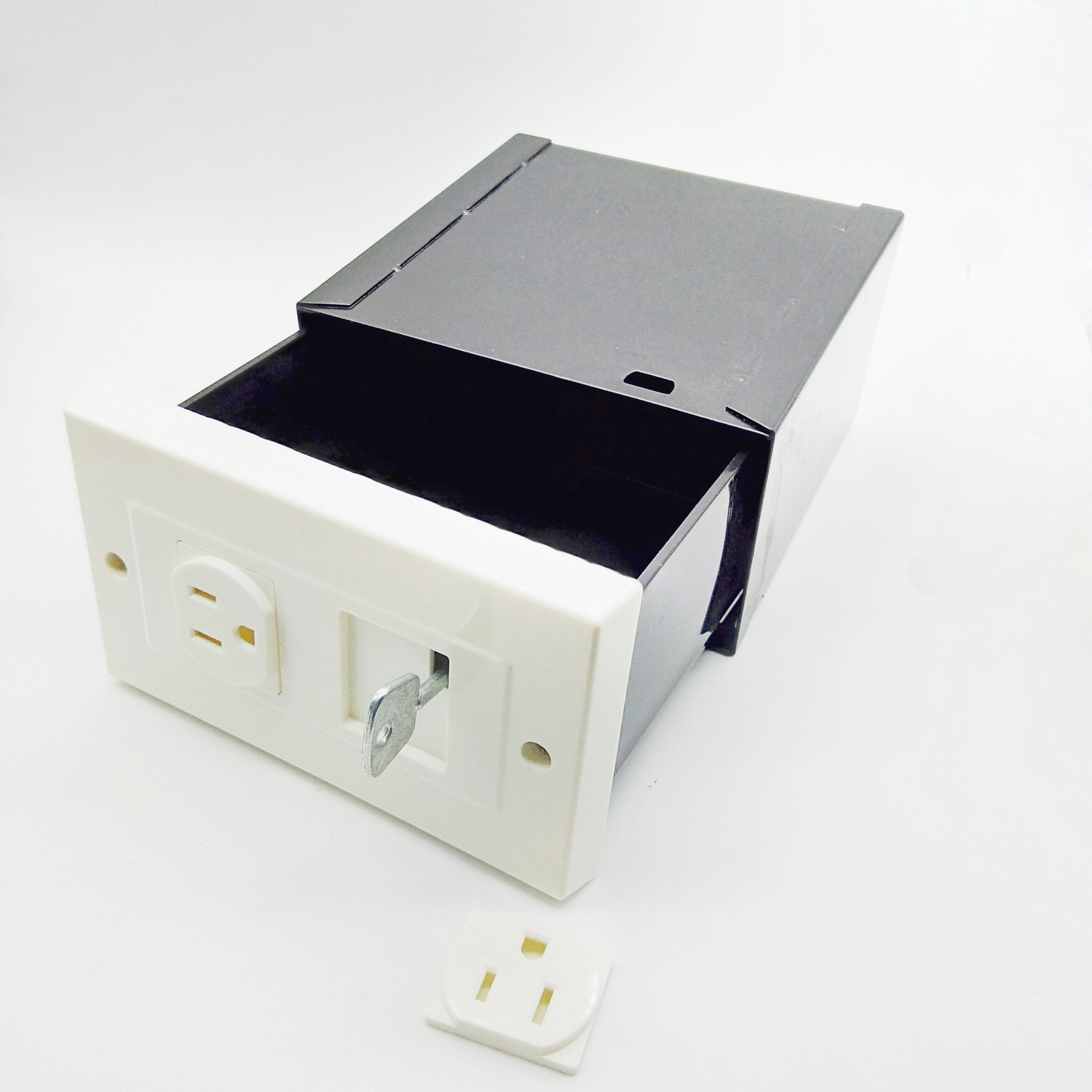 Imitation Double Plug Socket Wall Safe Security Secret Hidden Stash Box Covert Diversion Safe with a food grade smell proof bag