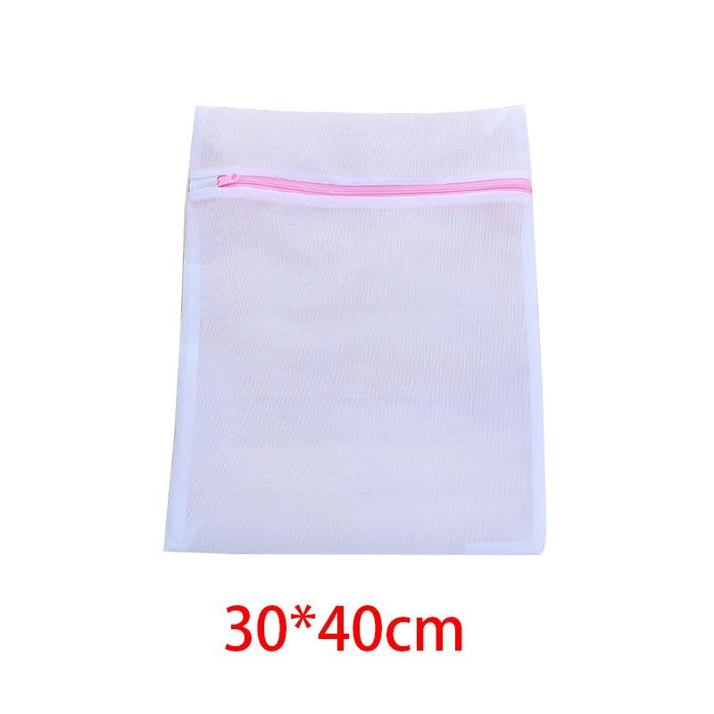 3 Sizes Zipped Clothes Bra Underwear Washing Bag Laundry Bag Mesh Net Wash Bag Pouch Laundry Basket For Washing Machine: Red