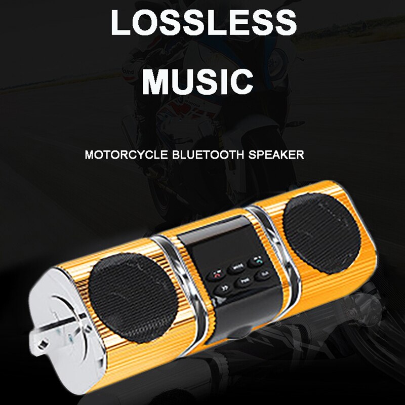 Altoparlanti Stereo per moto Bluetooth impermeabili sistema Audio USB AUX SD Radio FM lettore MP3
