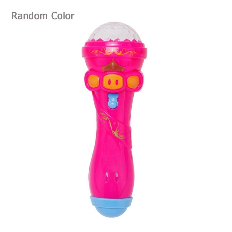 Microphone Model Lighting Flashing Projector Toys Wireless Music Karaoke Micro Kids Toy Funny Dynamic Shine