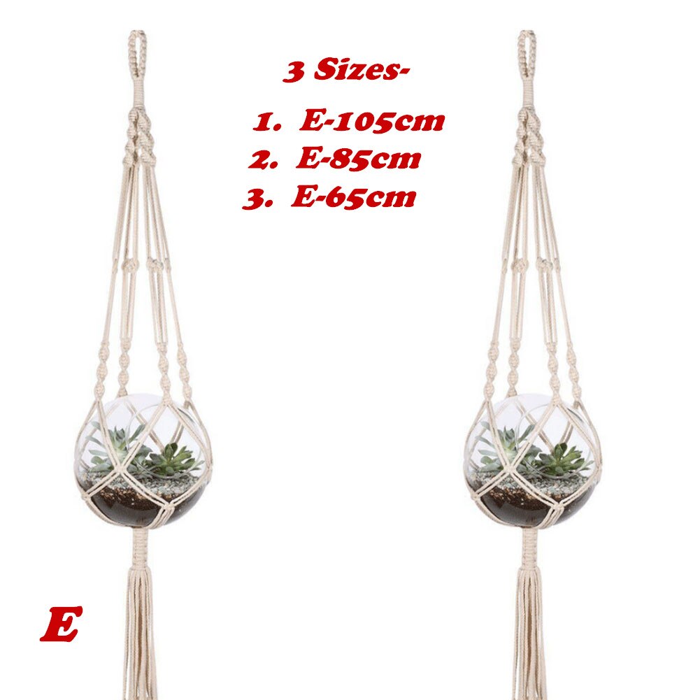 Maceta colgante Vintage de decoración, maceta tipo cesta colgante de yute, macramé para planta, colgador de cuerda trenzada, Cestas colgantes para artesanía