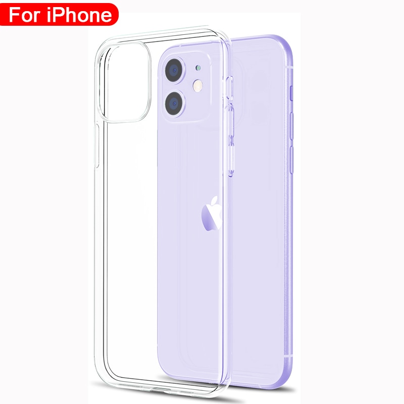 Ultra Thin Clear Silicone Phone Case For iPhone 11 8 XR Case Soft Back Cover For iPhone 11 Pro XS Max X 8 7 6s Plus 5 SE 11 Case