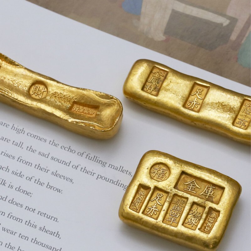 Messing Metalen Koper Ornament Paperweights Chinese Schrijven Calligraphie Schilderen Paperweights Studenten Papier Drukken Paperweights