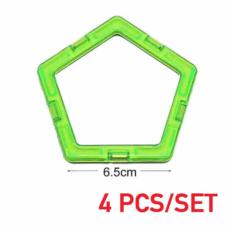 4 pz/set Per Bambini Grande Formato del Progettista Magnetica Magnete Building Blocks Accessori costruttore Educativi Giocattoli Per I Bambini: Pentagon