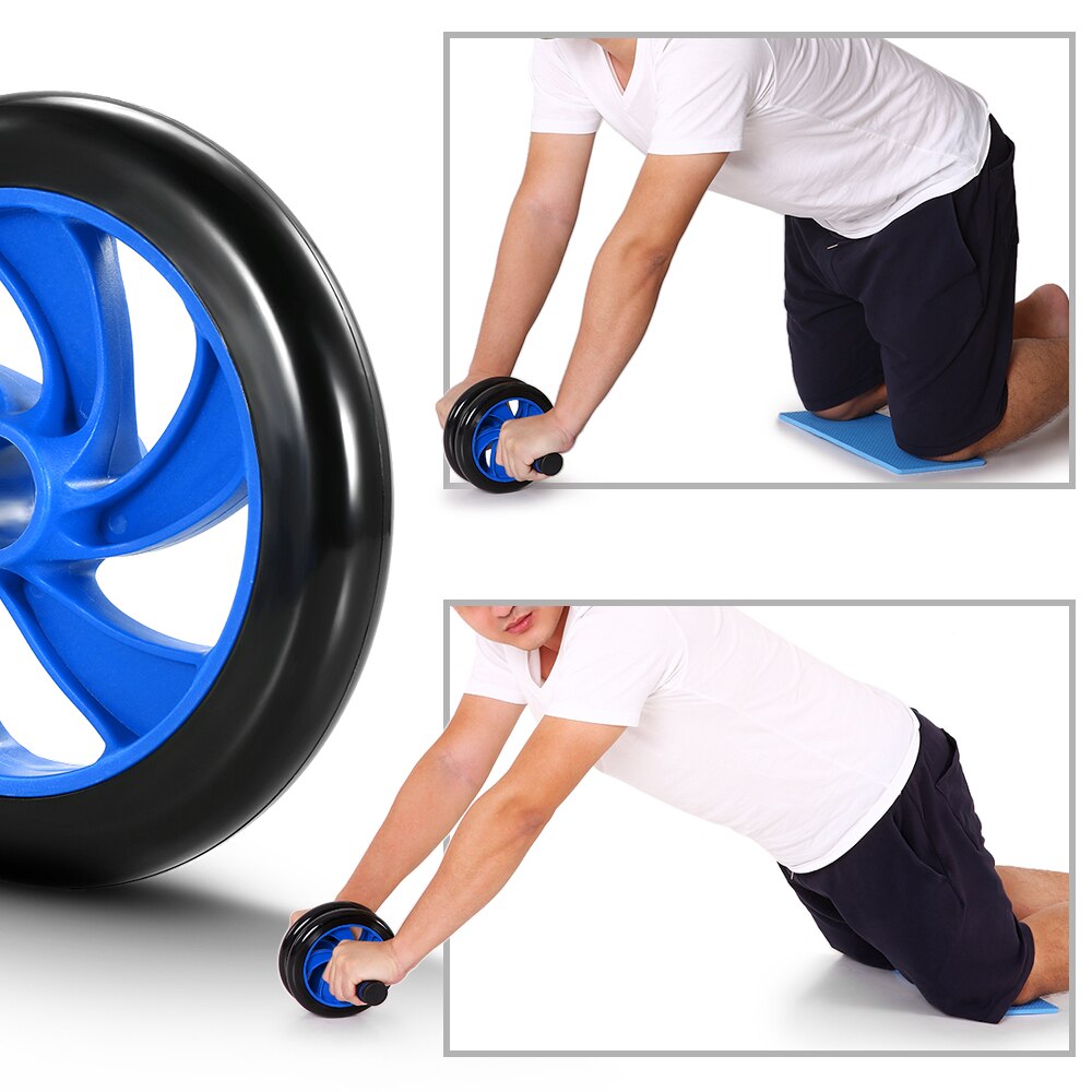 Ab Roller with Mat Abdominal Roller Wheel with Knee Pad Home Gym Fitness Abdomen Muscle Training Exercise Equipment