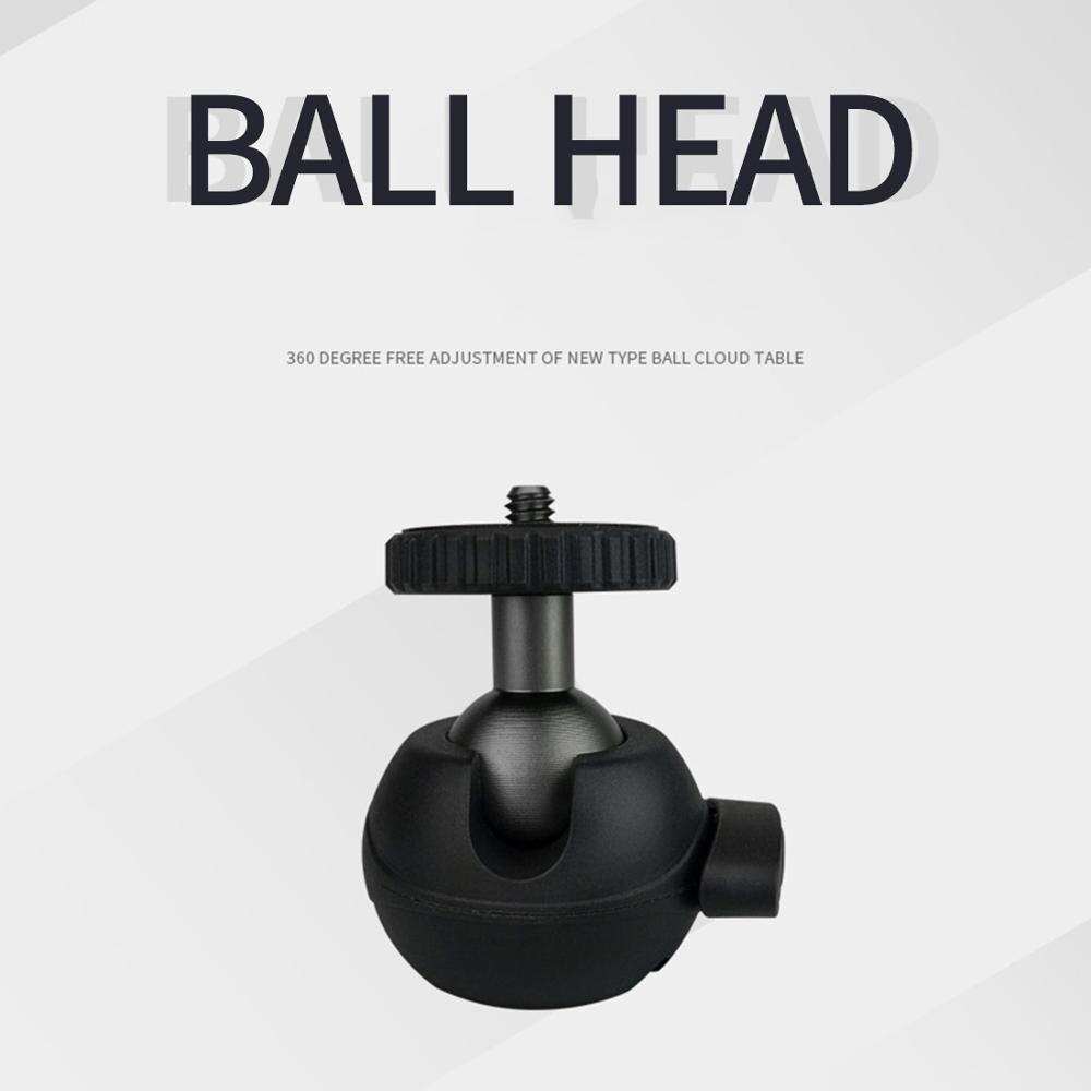Bgning mini tripé bola cabeça 360 graus giratória ballhead suporte de vídeo panorâmica cabeças para câmera slr tripé estabilizador acessórios