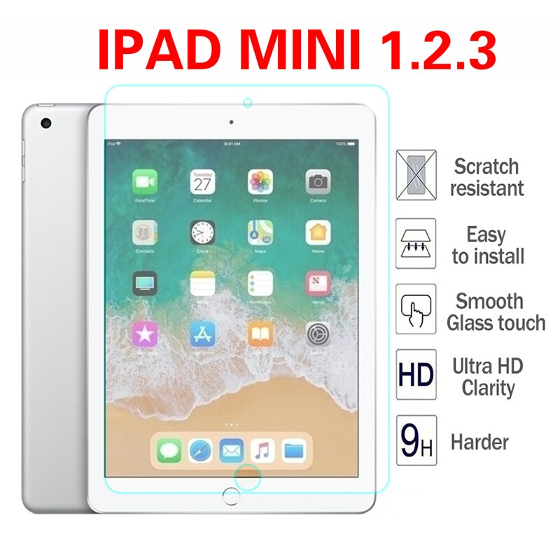 Tempered Glass Film Screen Protector for iPad 6th 5th Generation Air Air2 Pro 9.7 Protective Film Glass for ipad 5 6: IPAD MINI 1.2.3