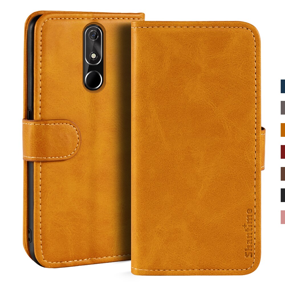 Case Voor Cubot Power Case Magnetische Wallet Leather Cover Voor Cubot Power Stand Coque Telefoon Gevallen: Light brown