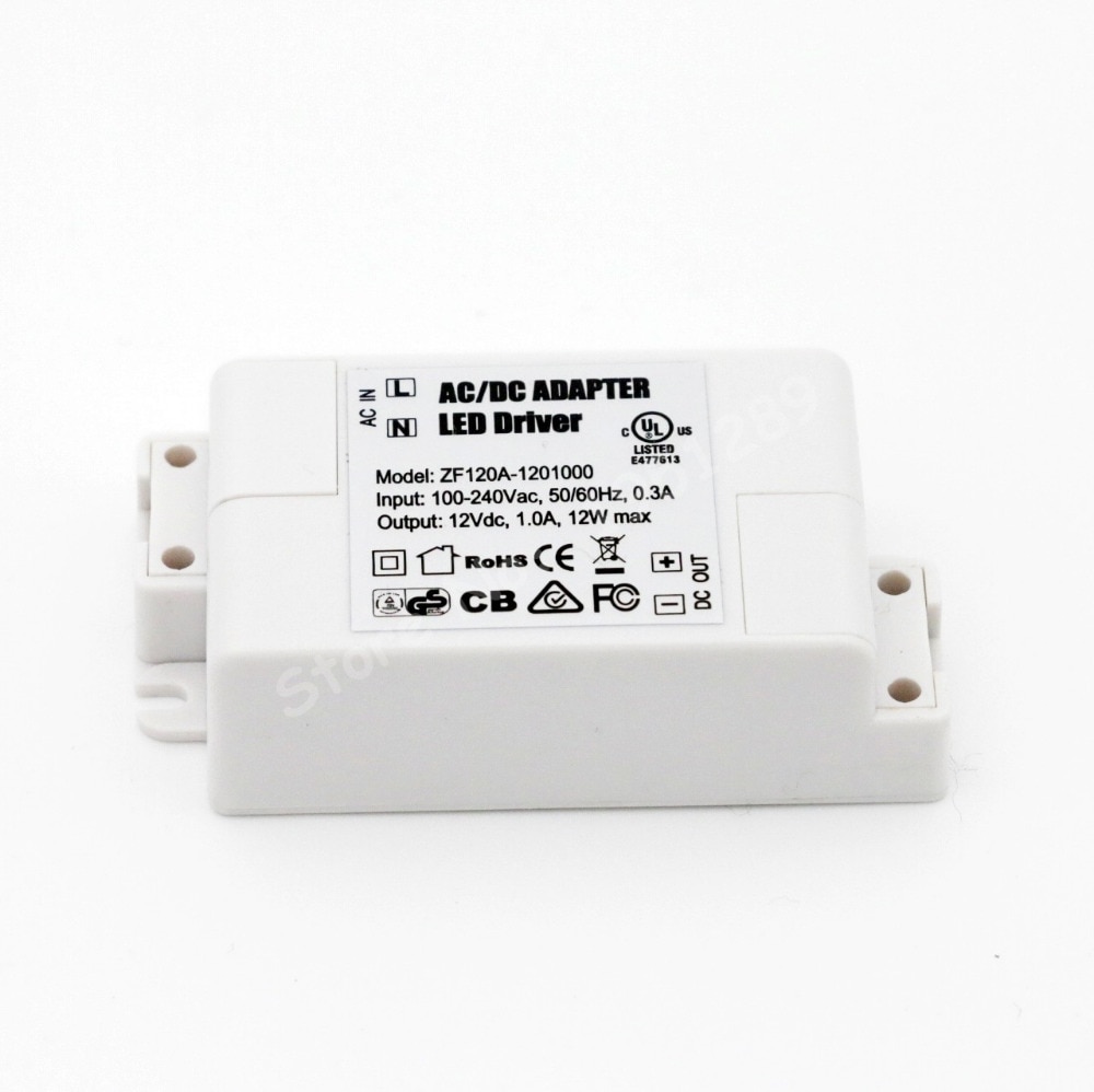 12W 1000mA MR16 MR11 LED Driver AC/DC Adapter Transformer Input AC 100V-240V Output DC 12V For LED spotlight and LED strip