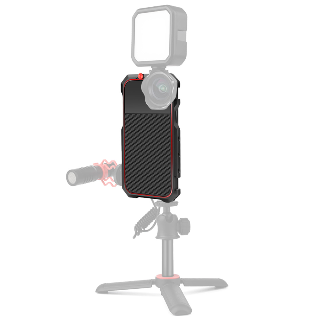 Handy, Mobiltelefon KäFeige Anlage Video Rahmen fallen Kalten Schuh Berg CNC für iPhone 12 Profi Max Smartphone Vlog Filmausrügestochen Stabilisator Erweiterung Bausatz