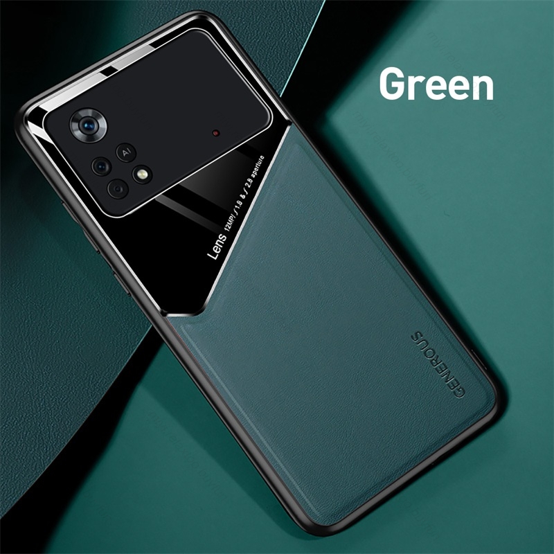 Luxus Leder Magnetische Abdeckung Für Xiaomi Poco X4 Pro 5G NFC 2201116PG 6.67 &quot;Weichen Stoßfest Stoßfänger Schützen Fundas x4Pro X 4 Pro: For Poco X4 Pro 5G / Green-01