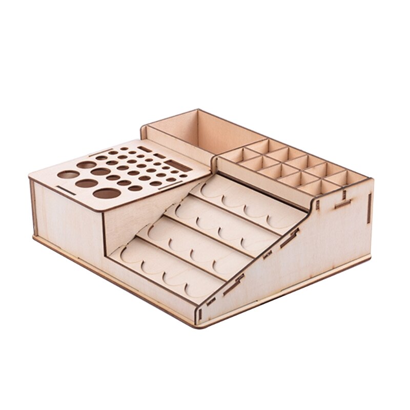 Hout Artist Supply Verf Rack Stand Pigment Inkt Fles Met Grote Volumetrische Bot: c