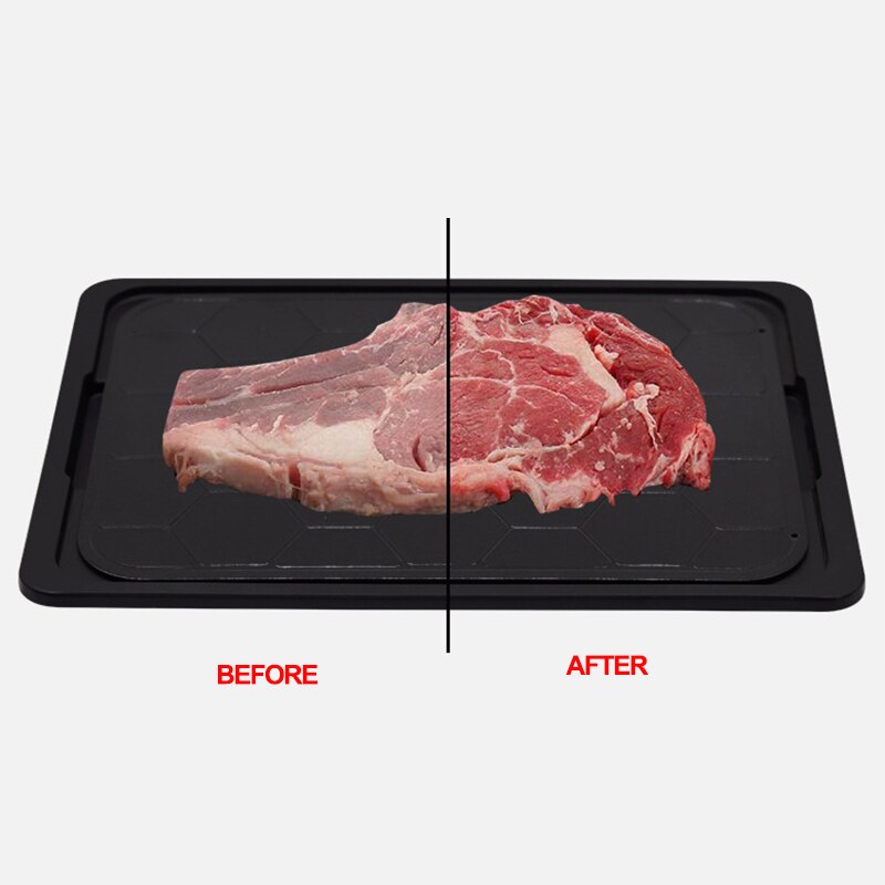 Aluminium Fast Defrosting Tray Frozen Meat Thawing Fresh Healthy Rapid Defrost Plate Food Gadgets Kitchen Tools