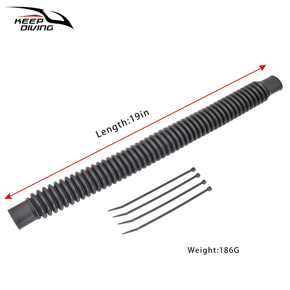 Manguera corrugada redonda para buceo, dispositivo de Control de flotabilidad, varias especificaciones, apta para chaqueta BCD Sidemount BCD: oval 19in 48.2cm