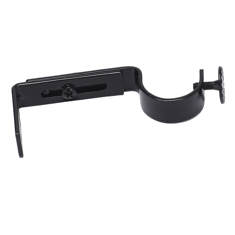 JFBL – supports de tringle à rideau réglables de couleur noire, 18 pièces, en acier de supérieure pour les murs