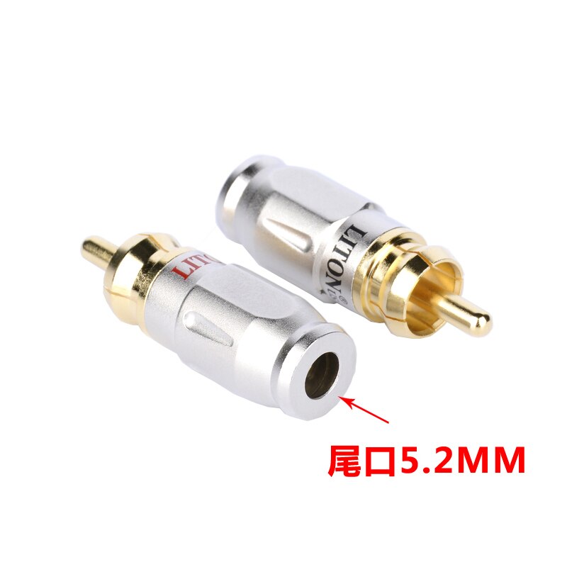 DIYLIVE HiFi LITON Litton audio plug RCA plug car audio cable plug hole 5mm wire