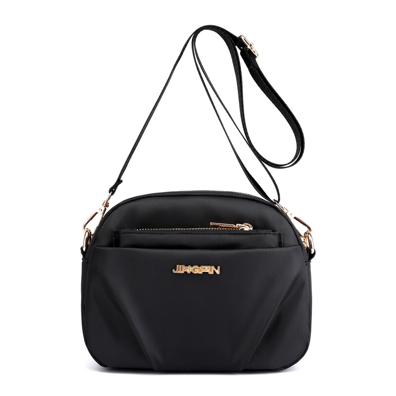 Nylonväskor kvinnor axelväskor crossbody-väskor för kvinnor små crossbody-väskor och lyxiga handväskor bolsa feminina sac: Svart