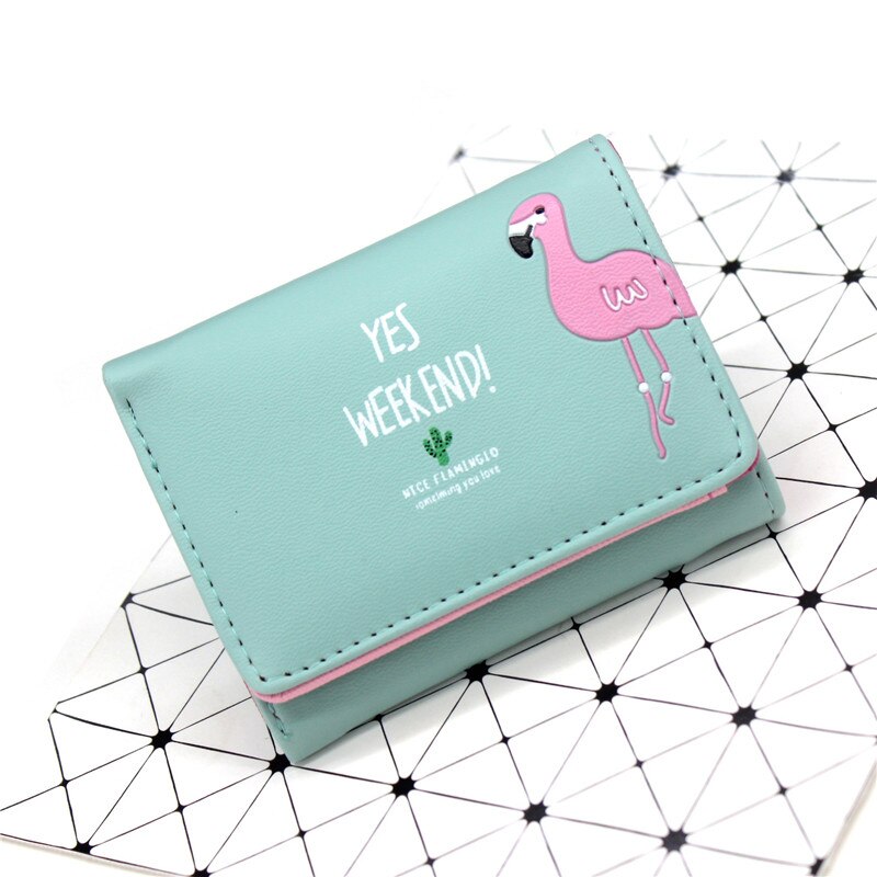 Cute Cartoon Wallets Leather Girls Wallets Short Wallet Student Coin Purse Card Holder Ladies Clutch Bag Female Purse: 02