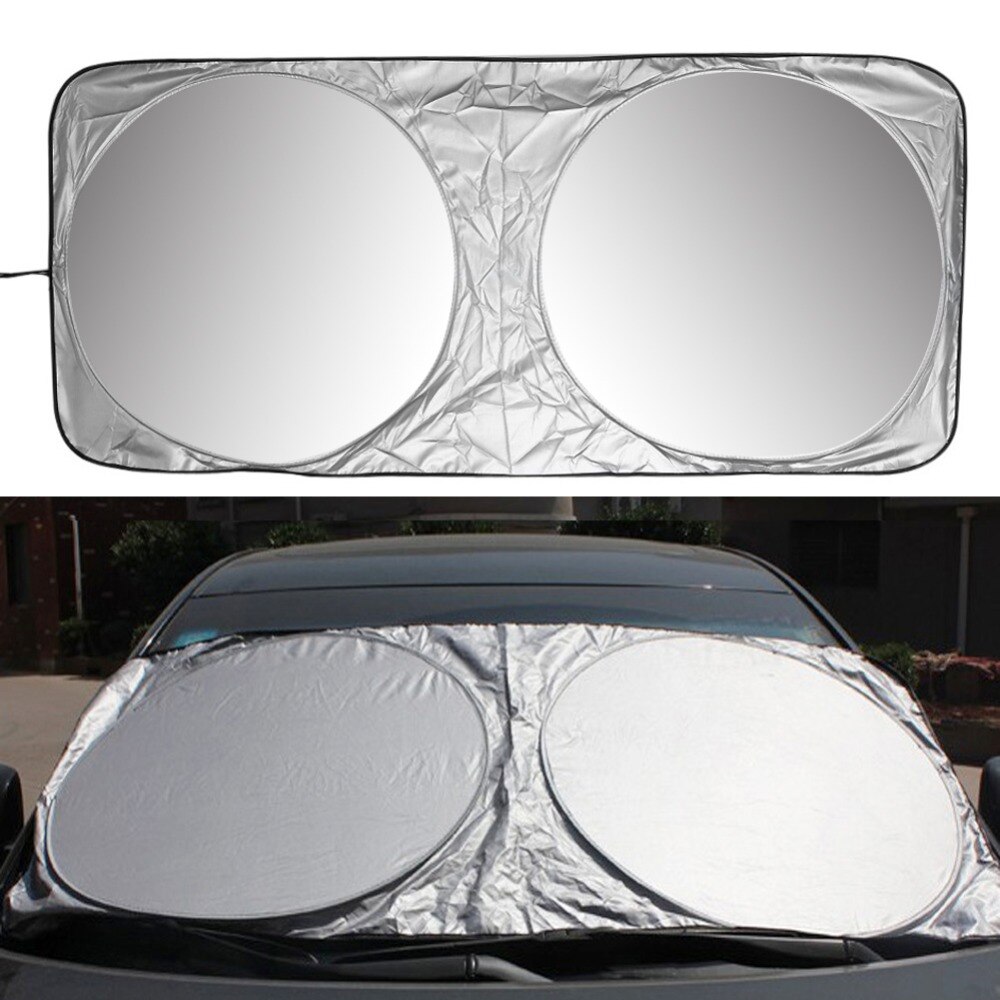 150 x 70cm bil solskærm solskærm skærm front beskyttelse bagrude film forrude dæksel uv protect reflektor bil-styling