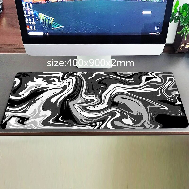 900x400mm XXL Gaming Mouse Pad Large Rubber Gamer Art Table Computer Mousepad Soft Mause Pad XL Abstract Keyboard Desk Play Mats: 400x900x2mm 2