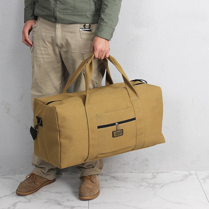 Unisex Zachte Canvas Handtas Reistas Grote Capaciteit Plunjezak Pak Voor Trolley Case Opslag Doek Tool Bagage Tote Bag XA583F
