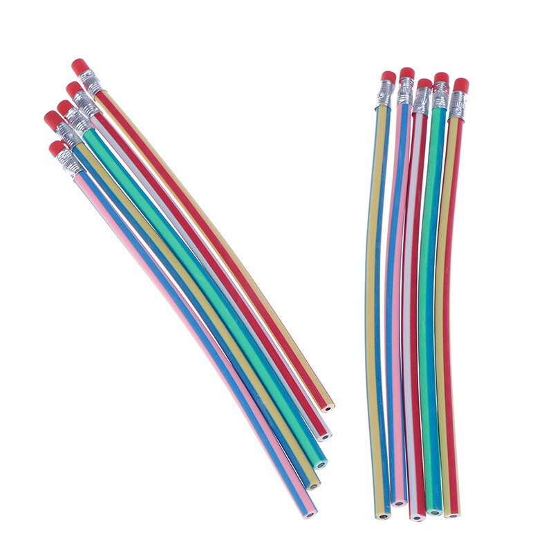 10pcs Flexible Soft Bendy Pencil With Eraser For Student Kids Writing School Stationery Fun Bend Soft Pencils