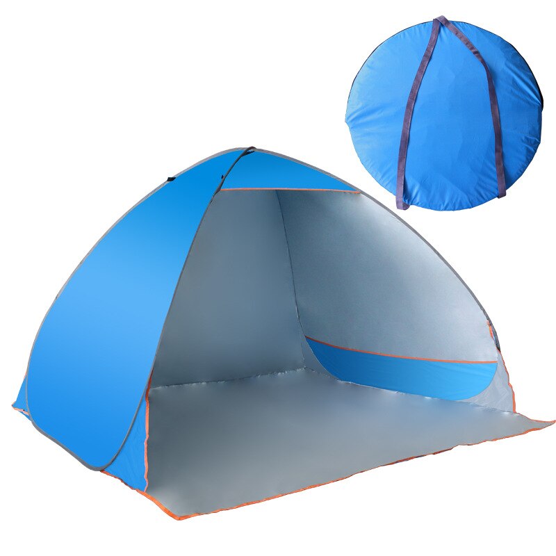 Strandzelt 165*150*110cm, automatisch aufklappbar, ultraleichtes faltzelt für familien, ideal für touristen, angler und camping, uv-beständig, vollständiger sonnenschutz