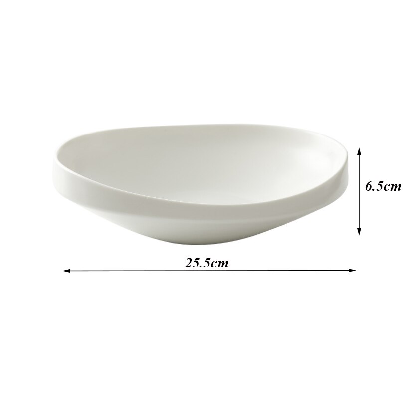 Keramische fruitschaal - Driepotig - Voor op het aanrecht - 10-inch