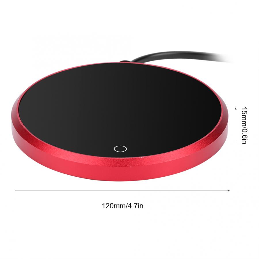 Bärbar 15w smart touch värmeisolering basglas tekanna värmare kaffe mjölk varmare hållare kontor vattenkopp termostat