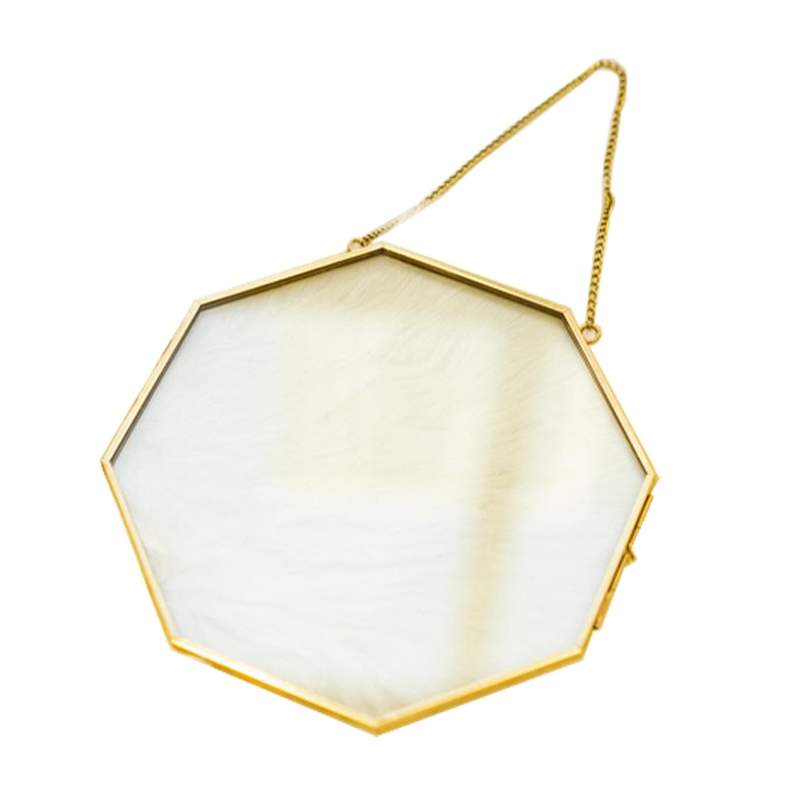 Brass Hanging Photo Frame Geometric for Display Plant Artwork