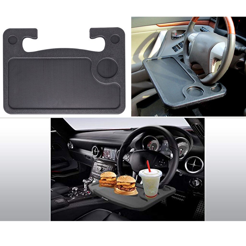 Multifunctionele Auto Laptop Stand Notebook Bureau Stuurwiel Tray Table Eten Bekerhouder Auto Kaart Tafel Computer