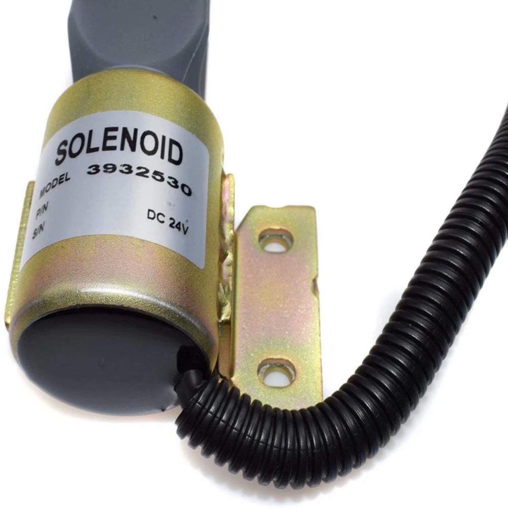 Diesel Engine Stop Solenoid Fuel Shut Off Solenoid for 3932529 12V, 3932530 24V: 3932530