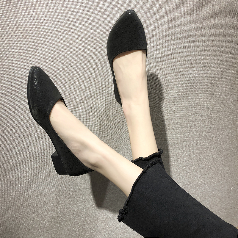 Zapatos de tacón alto puntiagudos franceses para mujer, zapatos profesionales con de tacón fino, sentido de temperamento de nicho, primavera y otoño, nuevos