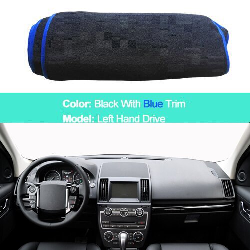 Car Inner Dashboard Cover For Land Rover Freelander 2 - Dash Mat Carpet Cushion Sun Shade Dash Mat: LHD Blue