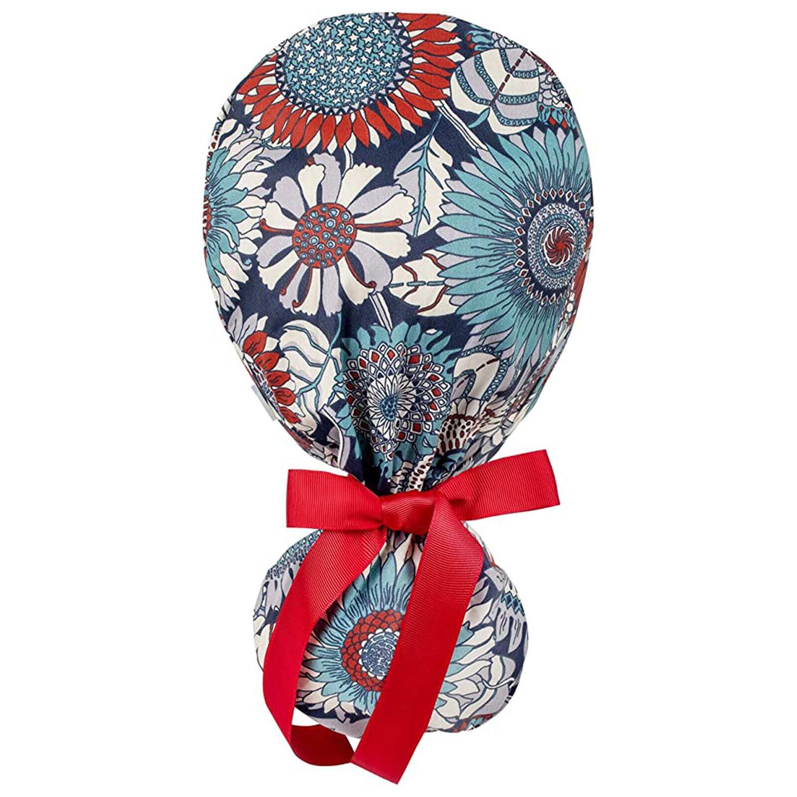 Vrouwen Lang Haar Werken Caps Met Knoppen Voor Masker Verstelbare Katoen Lint Stropdas Hoed Met Zweetband Scrub Cap Gorro Enfermera a2: J