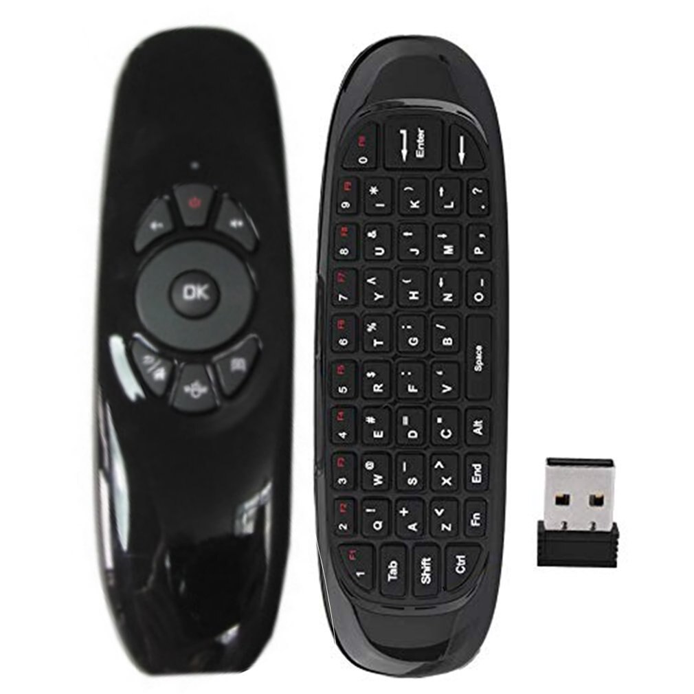C120 Multi-idioma versión inalámbrico Air Mouse Mini teclado ratón somatosensorial giroscopio de doble cara de Control remoto