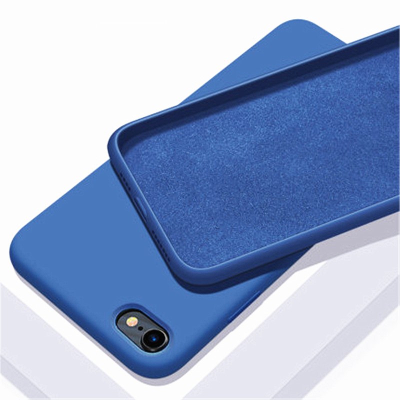 Para Apple iPhone 16e funda iPhone 16e SE4 SE 8 7 6 5 funda Fundas Shell Original silicona líquida suave TPU parachoques trasero iPhone 16e: Azul / Para iPhone 16 Pro
