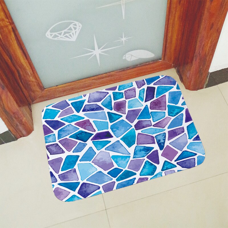 Moderne geometrisk trykt antiskli dørmatte for inngangsdørmatter utendørs innendørs inngangsdørmatte tykkere flanell 40 x 60cm 50 x 80cm: Ga 18 3 / 40 cm x 60cm